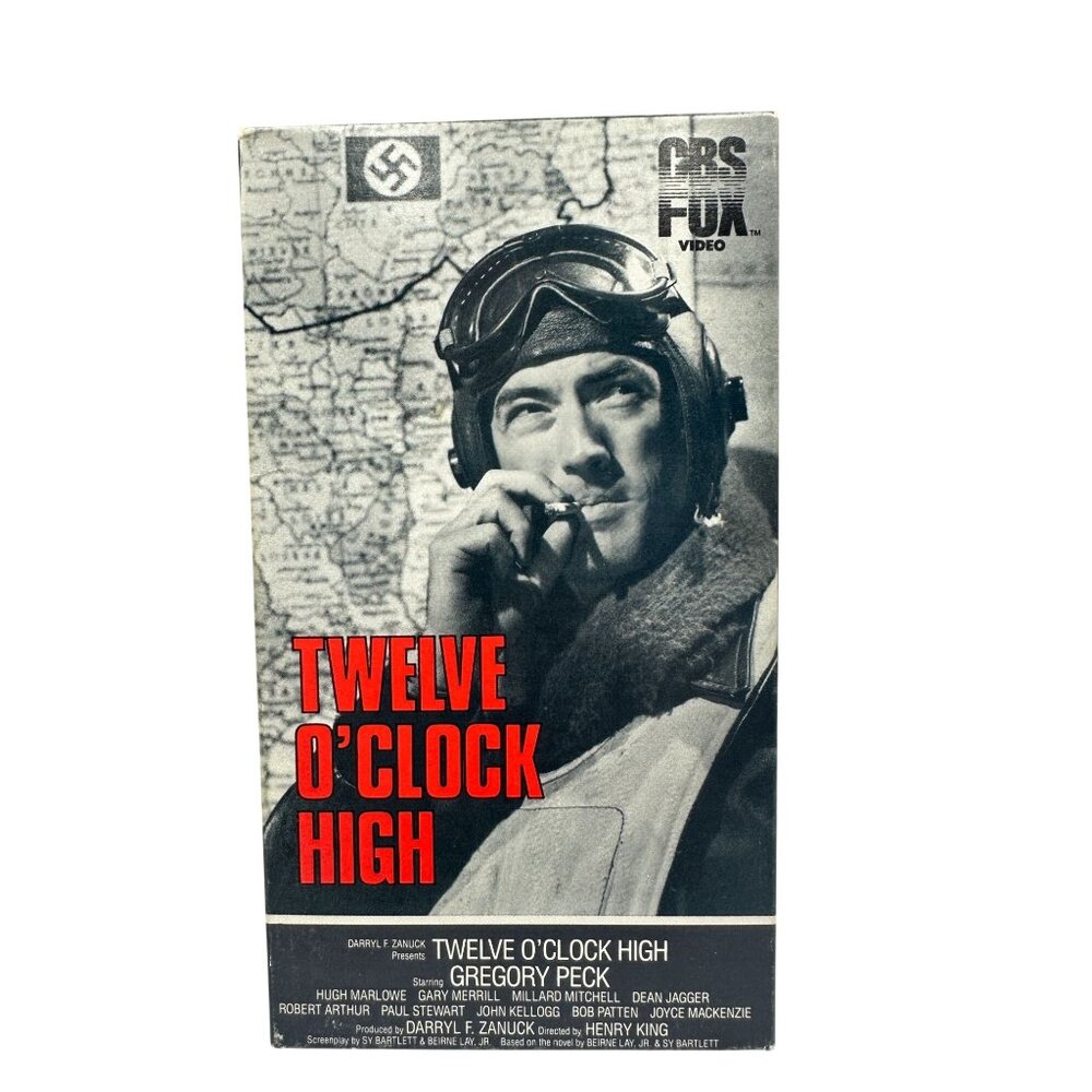 Twelve OClock High VHS 1949 Black/White Gregory Peck CBS Fox  Drama